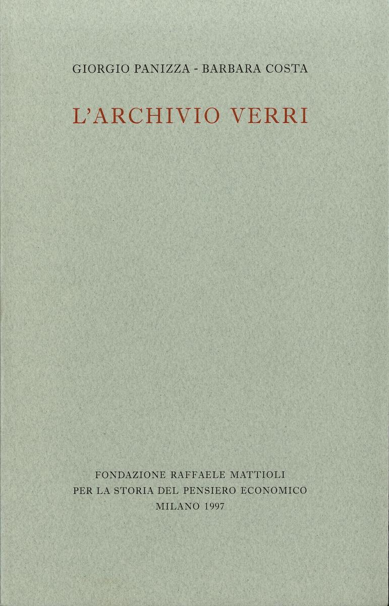 Giorgio Panizza-Barbara Costa, L’Archivio Verri, Milano, 1997