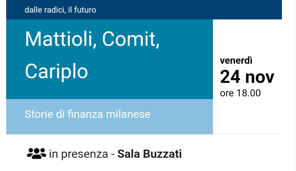 Evento su Raffaele Mattioli alla Fondazione del Corriere della Sera, 24 novembre 2023